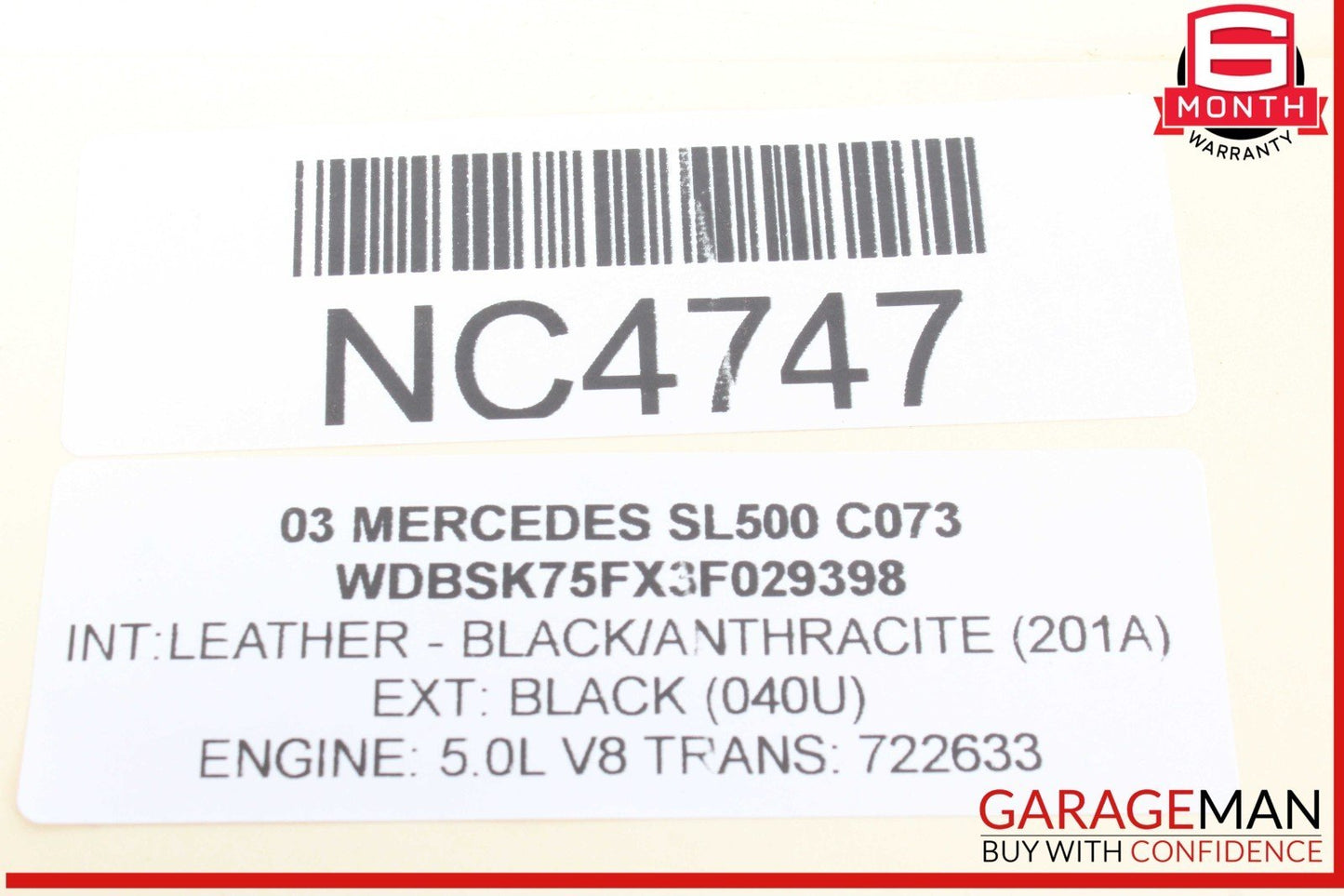 03-12 Mercedes R230 SL500 SL55 AMG SL550 Rear SAM Fuse Box Relay Module OEM