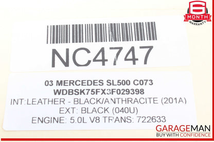 03-12 Mercedes R230 SL500 SL55 AMG SL550 Rear SAM Fuse Box Relay Module OEM