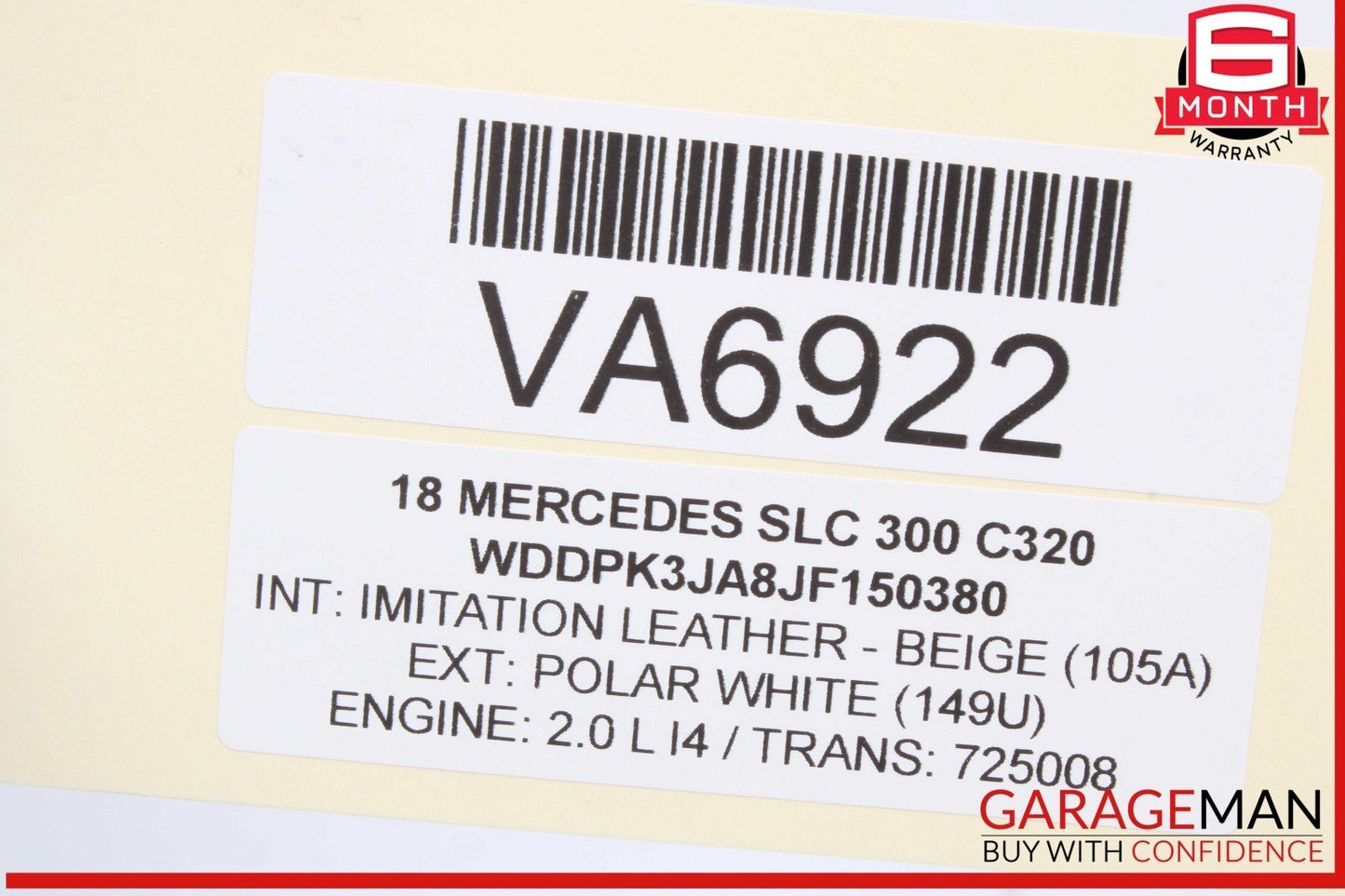15-20 Mercedes R172 SLC300 C300 2.0L Engine Mounted Intercooler 2740900614 OEM