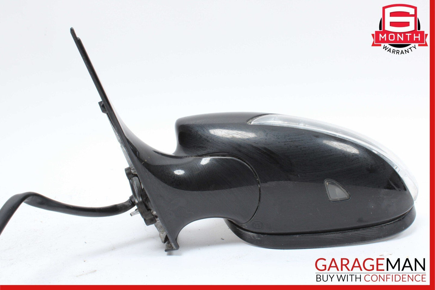 07-09 Mercedes W221 S550 S600 Front Left Side Mirror Door Rear View Black OEM