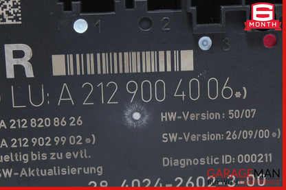 08-18 Mercedes C250 C350 E550 Rear Right Passenger Side Door Control Module Unit
