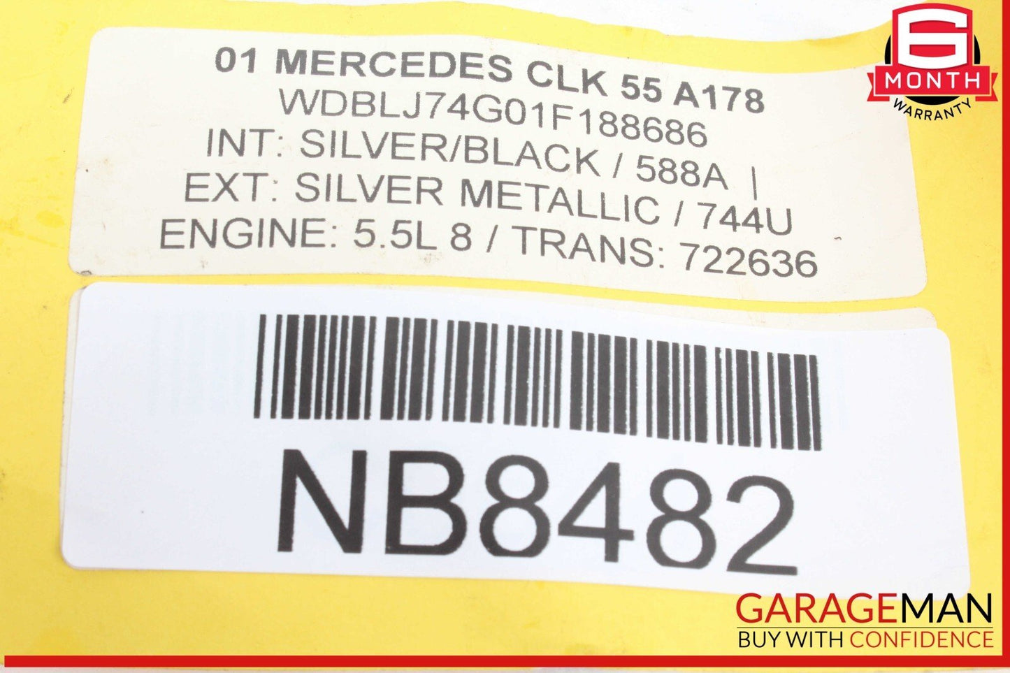 97-03 Mercedes W208 CLK55 AMG CLK320 Inner Tail Light Lamp Rear Right Side OEM