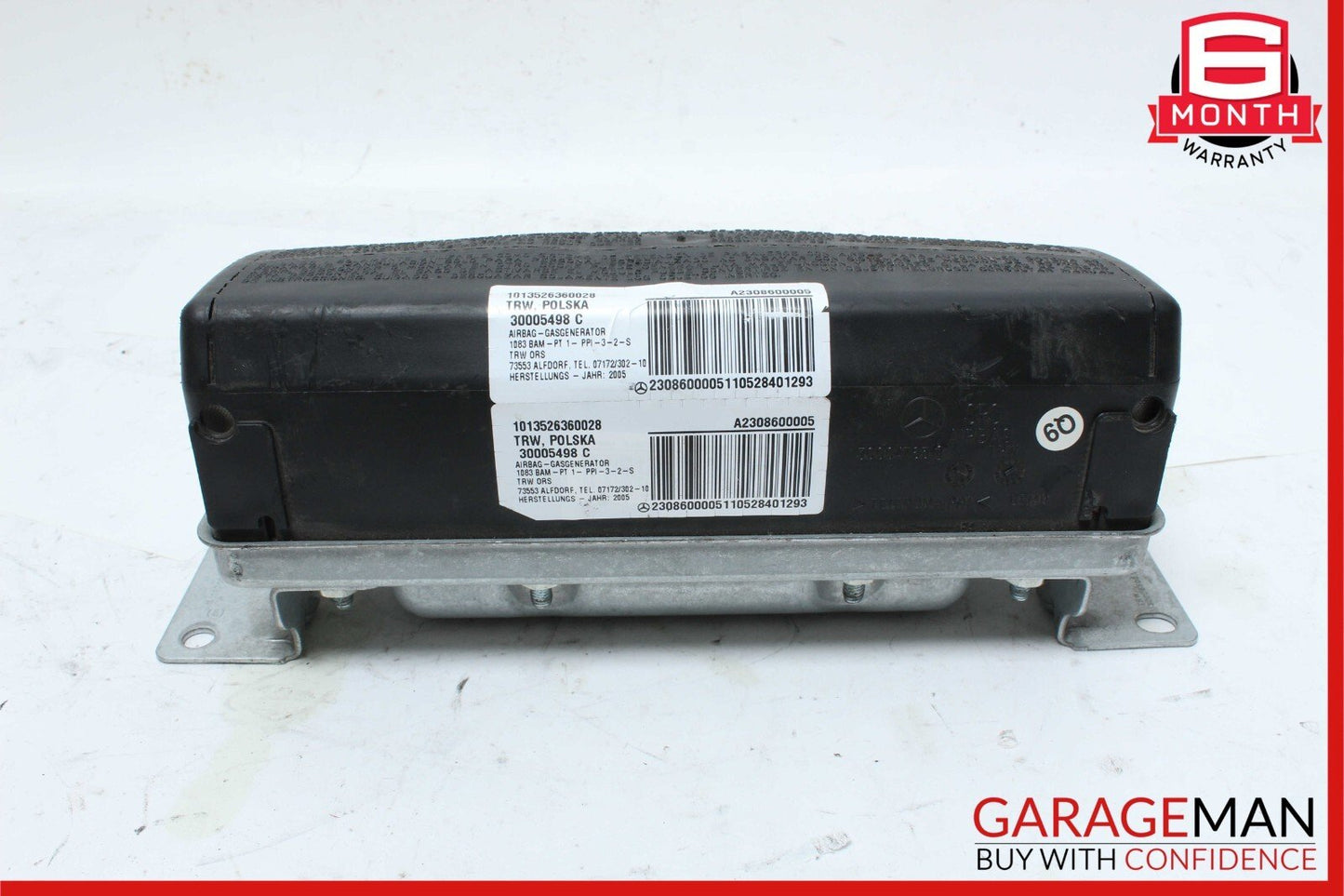 03-12 Mercedes R230 SL500 SL600 SL65 AMG Front Side Side Dash Airbag Air Bag