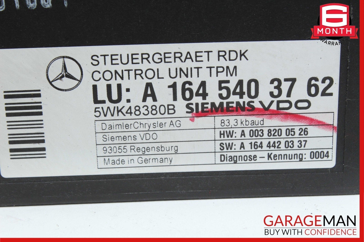 06-13 Mercedes W251 R350 CLS550 E350 TPMS Tire Pressure Control Module Unit OEM