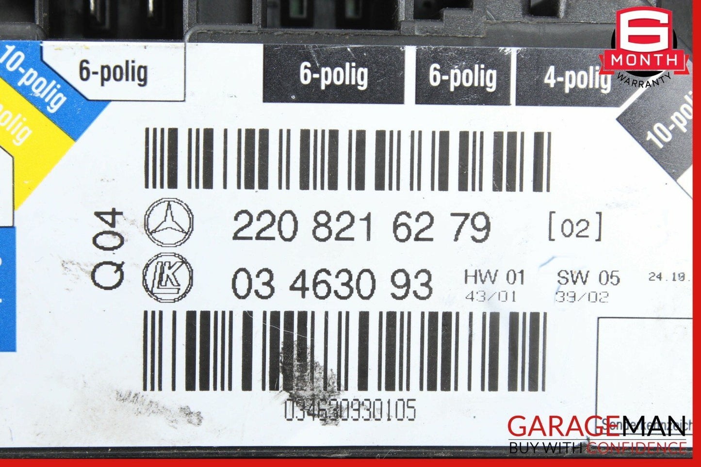 00-06 Mercedes W220 S430 S500 Rear Left Side Seat Door Control Module OEM