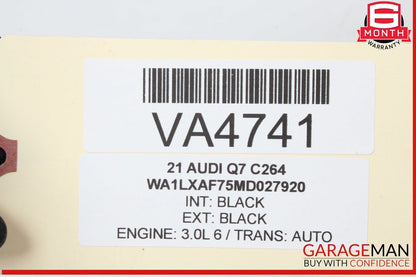 17-24 Audi Q7 Engine Start-Stop Control Ignition Switch Button w/ Key OEM