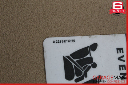 06-08 Mercedes W251 R350 Front Left Driver Sun Visor Sun Shade Cover Brown