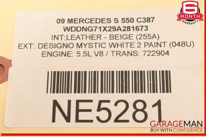 07-13 Mercedes W221 S550 CL550 Rear Trunk Lid Latch Lock Actuator 2217500085 OEM