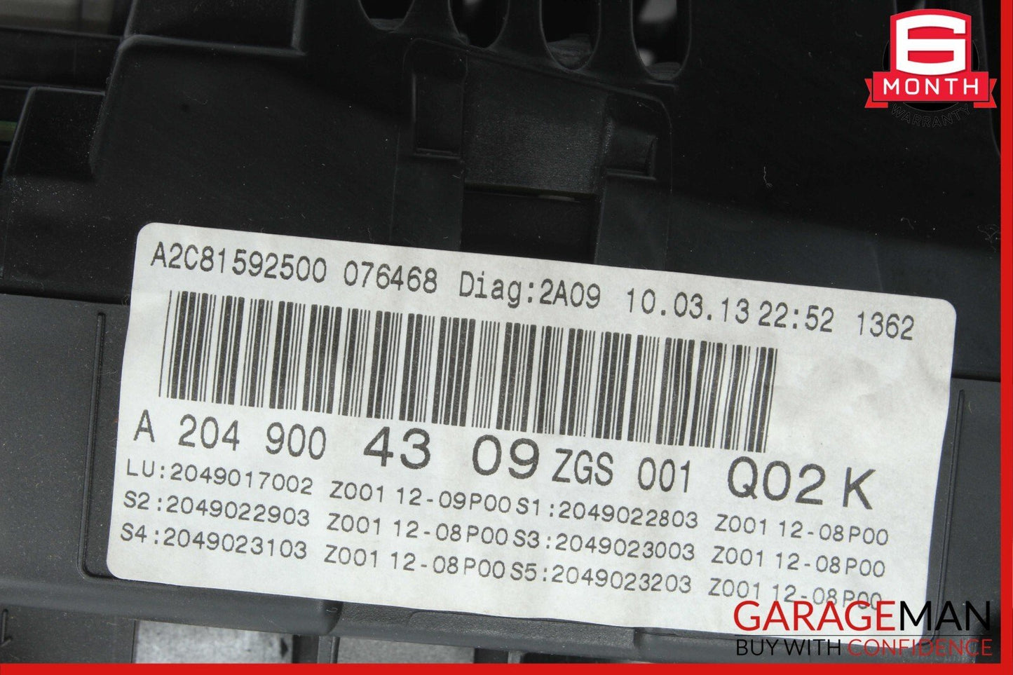 12-14 Mercedes W204 C250 C350 Speedometer Odometer Instrument Cluster Gauge Assy