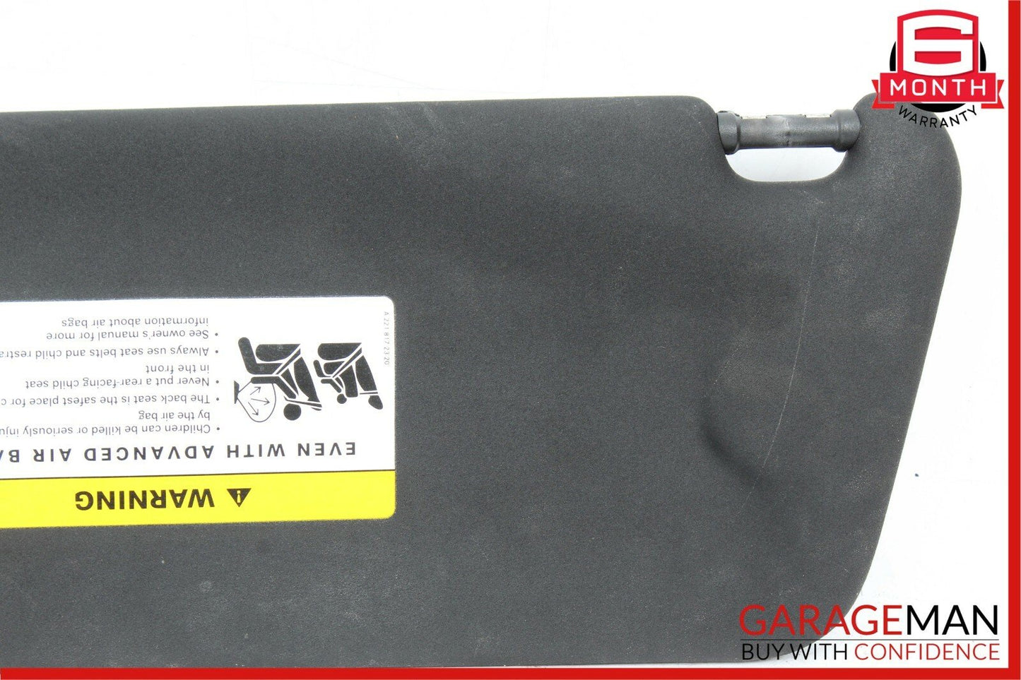 08-14 Mercedes W204 C300 Front Right Passenger Sun Visor Sunvisor Shade Black
