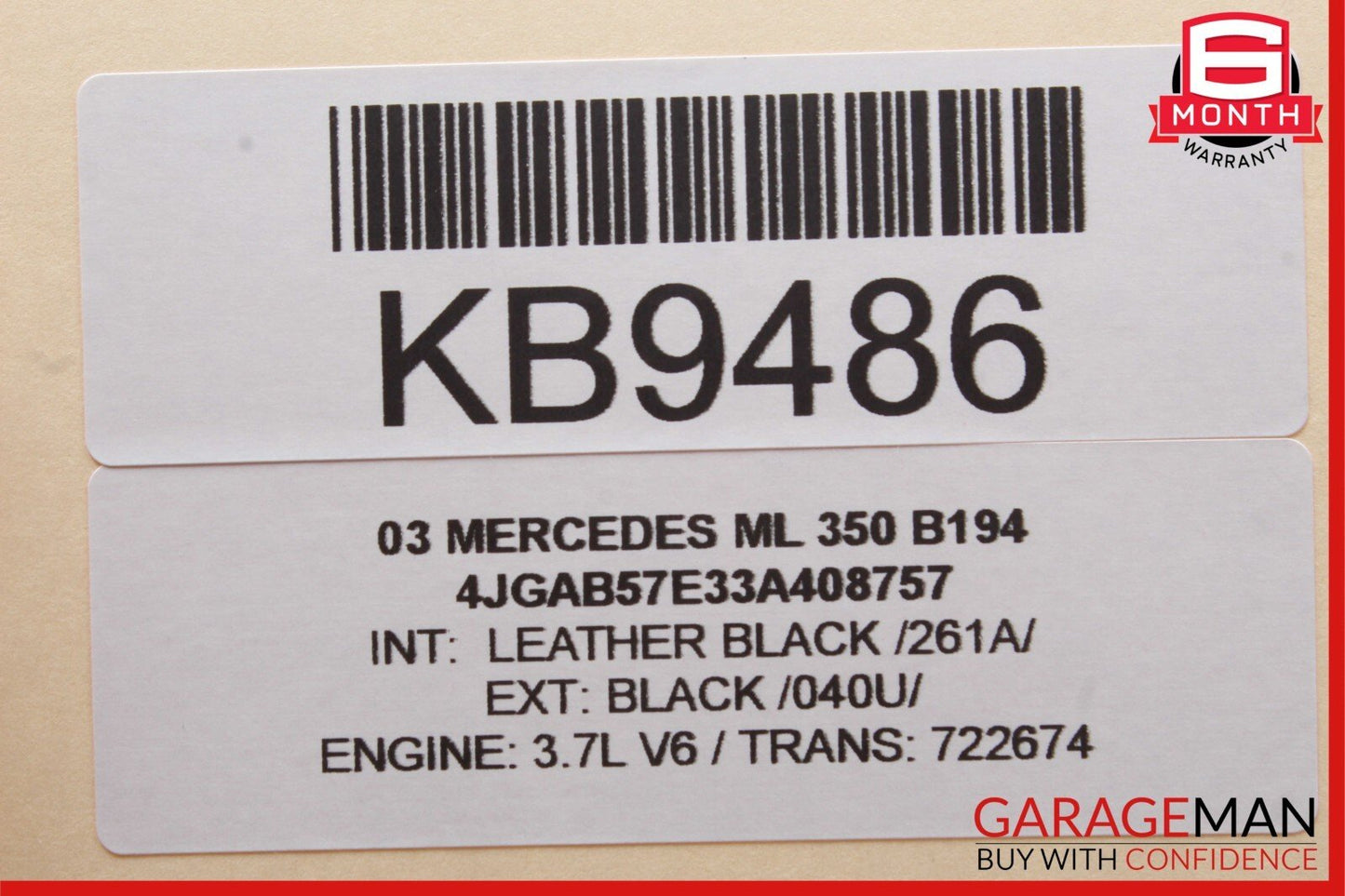 98-05 Mercedes W163 ML350 ML430 Dashboard A/C AC Air Vent Left Driver Black OEM