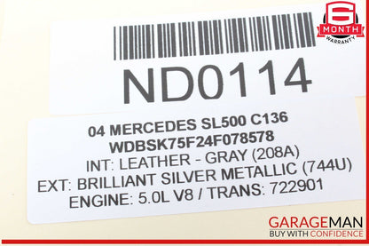 03-11 Mercedes R230 SL500 CLS350 Yaw Turn Rate Acceleration Sensor 0025426618