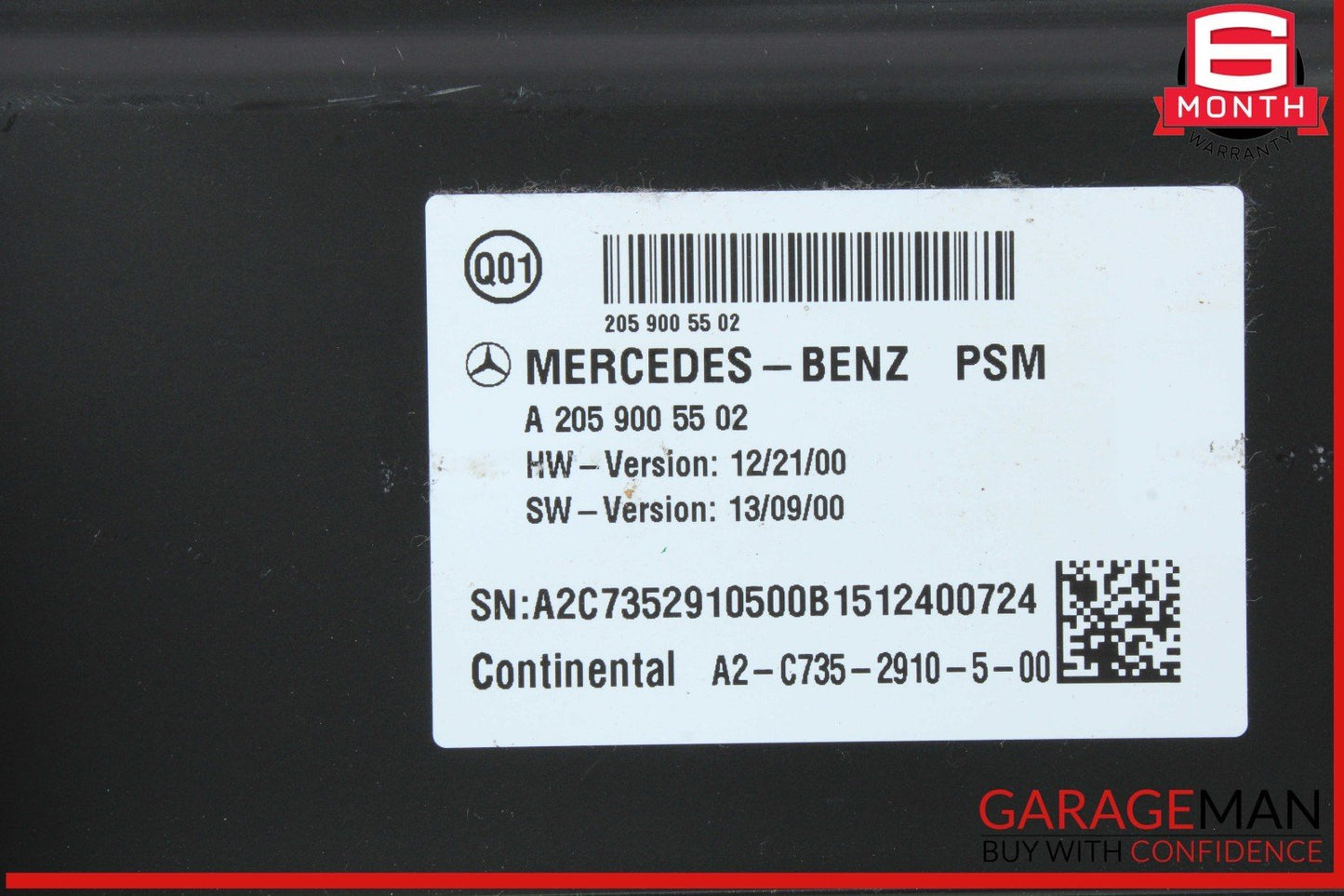 15-20 Mercedes W205 C300 C350e C63 AMG Front Right Side Seat Control Module Unit