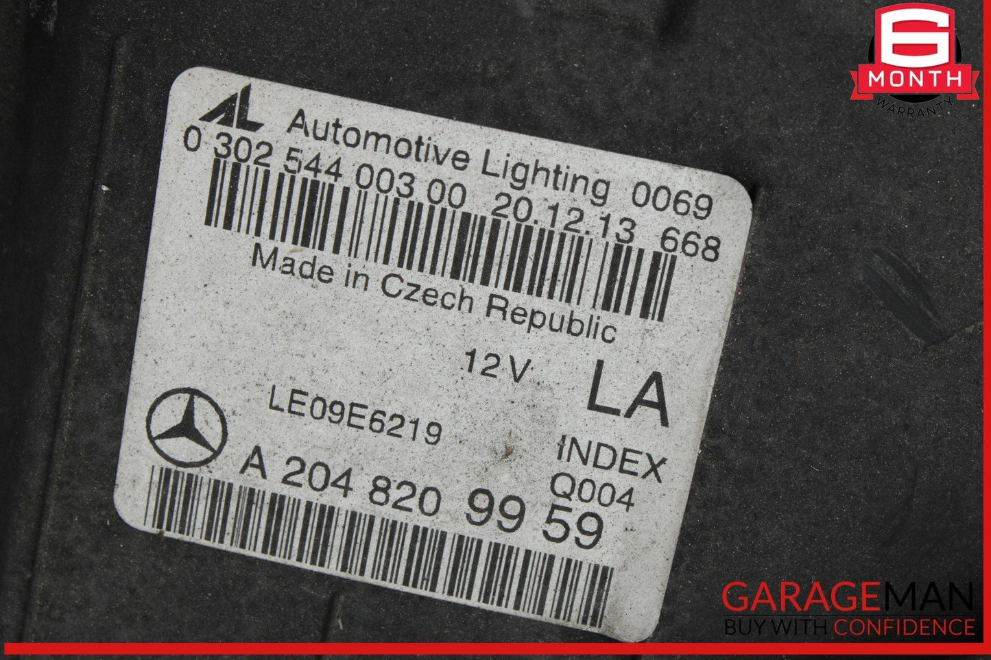 12-14 Mercedes W204 C250 Front Left Side Headlight Head Light Lamp Halogen OEM
