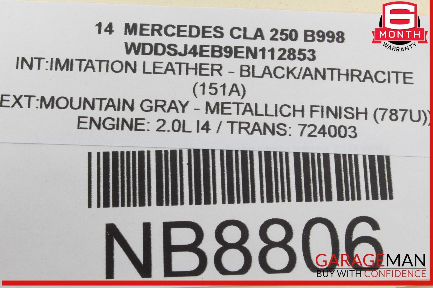 12-20 Mercedes W117 CLA250 Front Left Driver Side Exterior Door Handle OEM