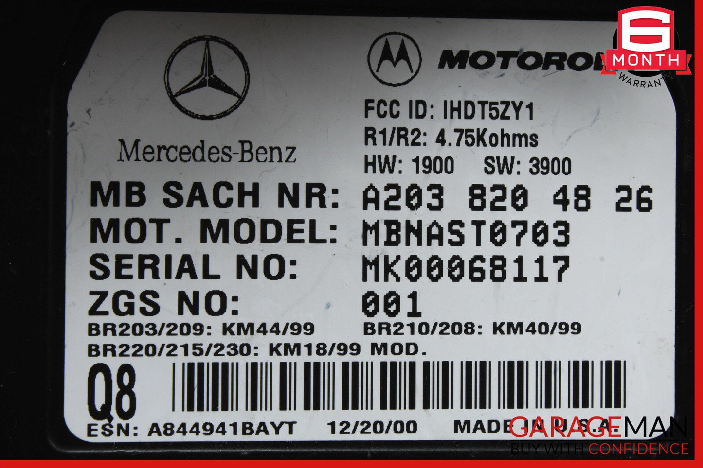 Mercedes CLK55 AMG C320 S500 Voice Control Communication Module Unit Audio OEM