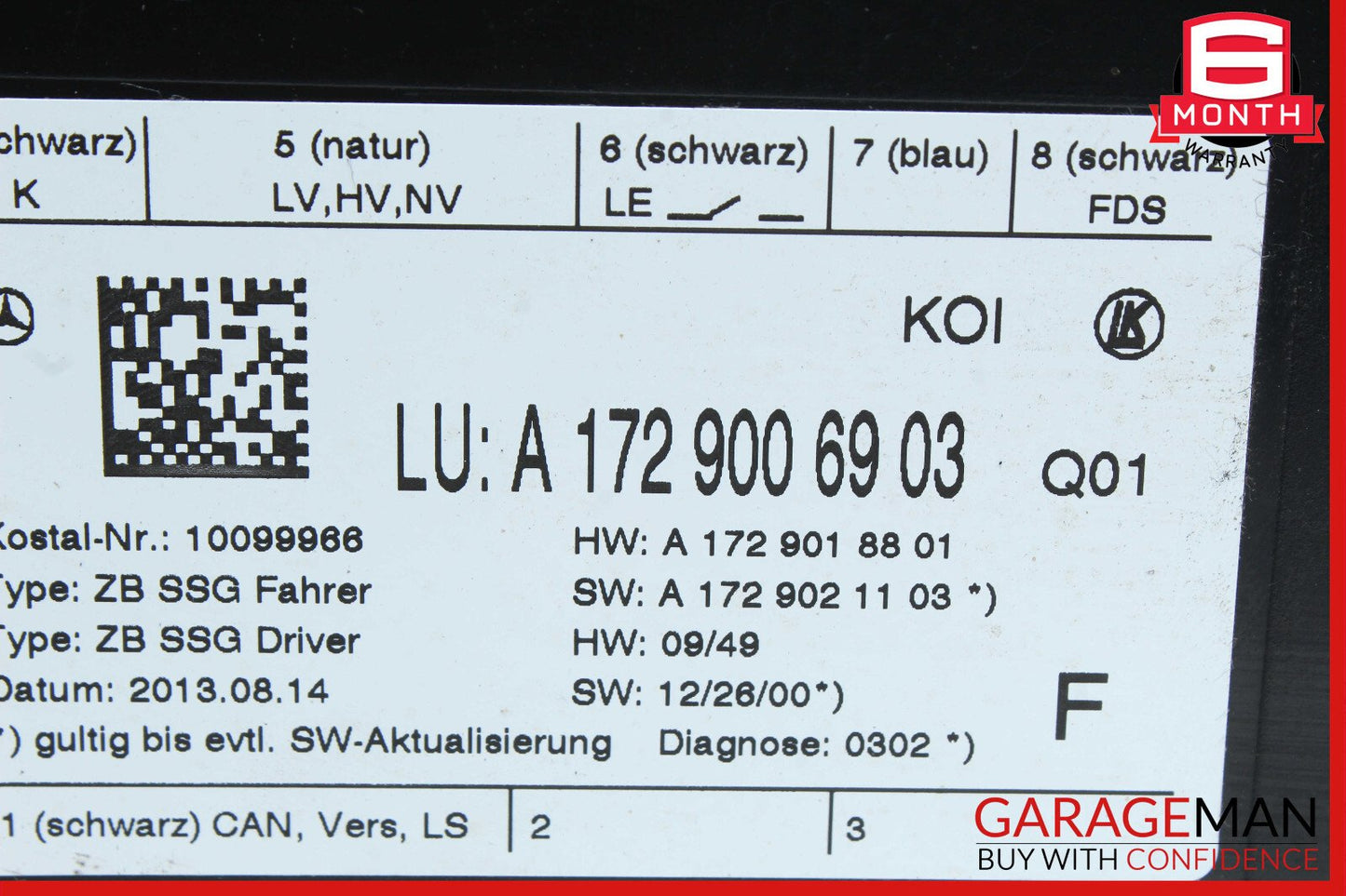 08-18 Mercedes CLS400 C250 GLK350 E550 E350 Front Left Side Seat Control Module