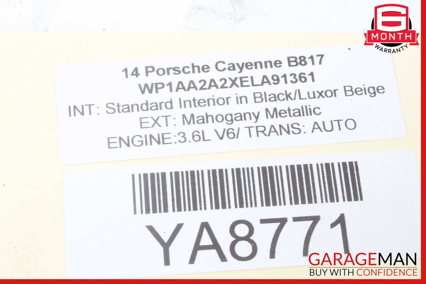 11-17 Porsche Cayenne 958 Front Left Side Lower Control Arm OEM