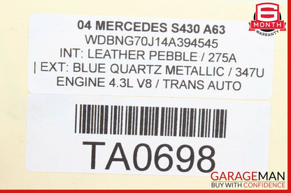 00-06 Mercedes W220 S430 Front Right Seat Adjust Motor 2208201542 OEM