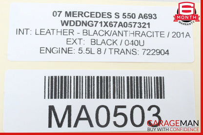 07-14 Mercedes W221 S600 CL550 Dashboard Instrument Cluster Dash Control Switch