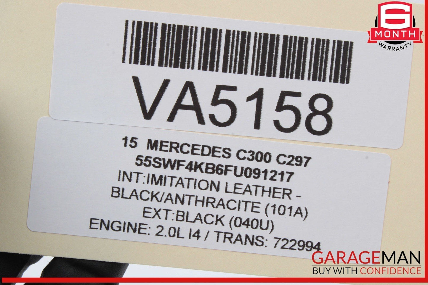 15-20 Mercedes W205 C300 GLC300 Rear Left Side Door Window Regulator Motor OEM