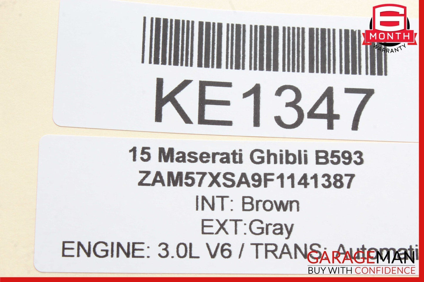 14-17 Maserati Ghibli Top Roof GPS Shark Fin Antenna Gray OEM
