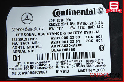 12-20 Mercedes C300 E350 GLA250 SL400 Communication Control Module Unit