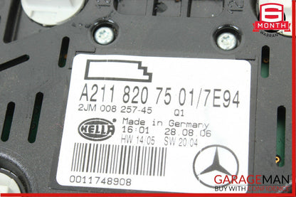 06-11 Mercedes W211 E350 CLS550 Rear Overhead Dome Light Reading Map Grey OEM
