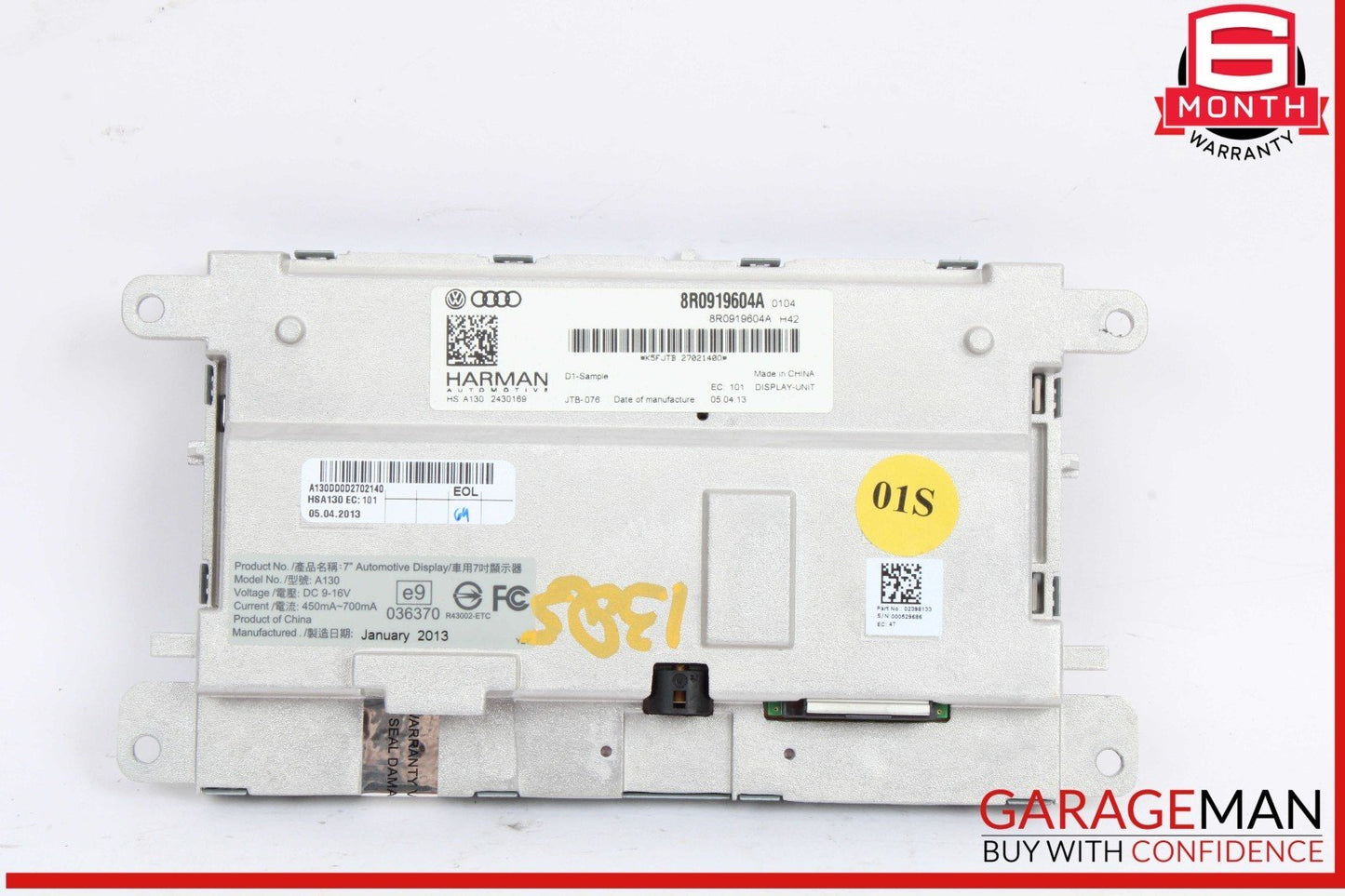 14-16 Audi Q5 SQ5 Front Dash Info GPS Navigation Display Screen Monitor OEM