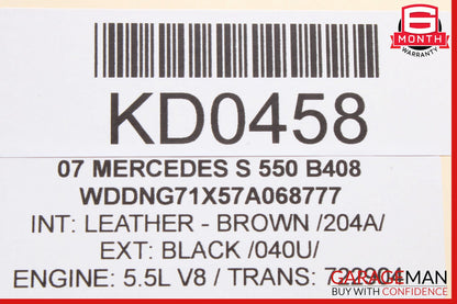 07-14 Mercedes W221 S550 S400 Trunk Seat Lumbar Vacuum Pump 2218000248 OEM