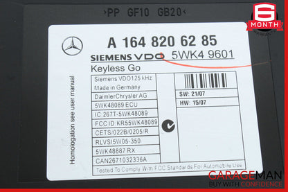 06-12 Mercedes X164 GL320 ML350 GL450 Keyless Go Control Module 1648206285 OEM