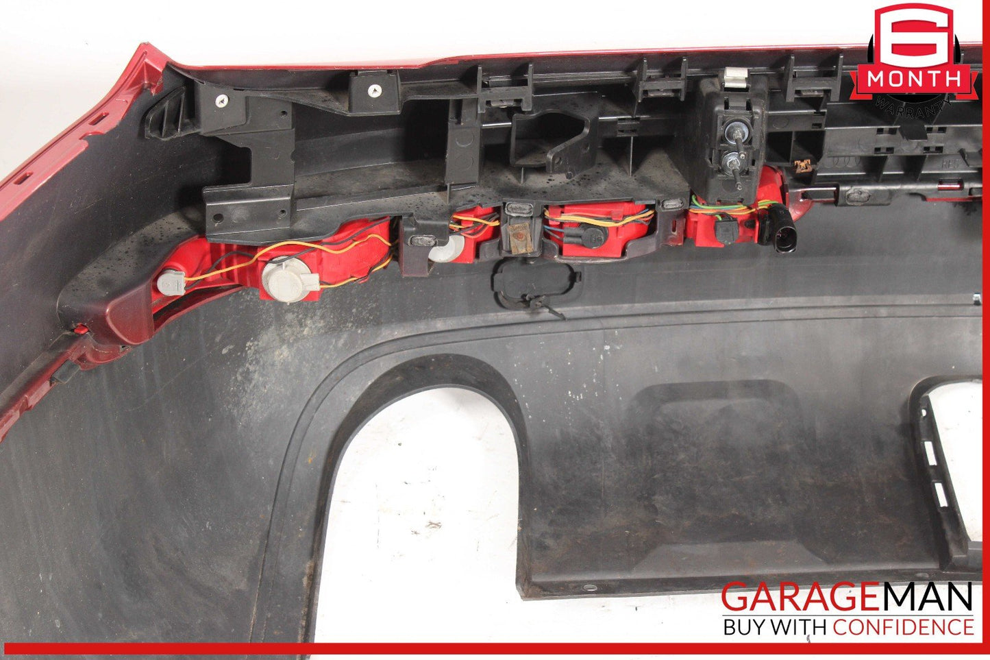 07-09 Audi Q7 Rear Bumper Cover Assembly Red OEM