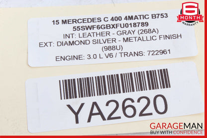 15-20 Mercedes W205 C300 C400 C350e A/C AC Heater Climate Control Switch Module