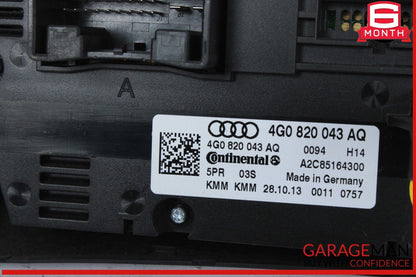 12-18 Audi A6 A7 Front AC Air Conditioning Temperature Climate Control Panel OEM