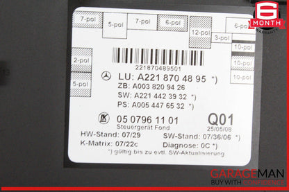 07-13 Mercedes-Benz S550 Rear Left Or Right Door Control Module 2218704895 OEM