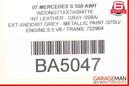07-13 Mercedes W221 S550 CL550 S500 Instrument Cluster Dash Control Switch OEM