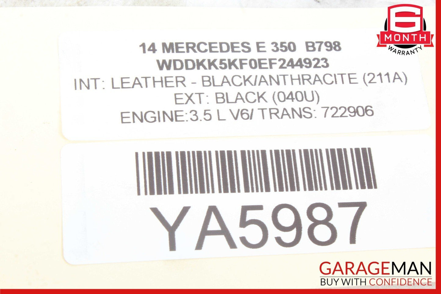 10-14 Mercedes W207 E350 E550 Front Left Exterior Door Handle Frame OEM