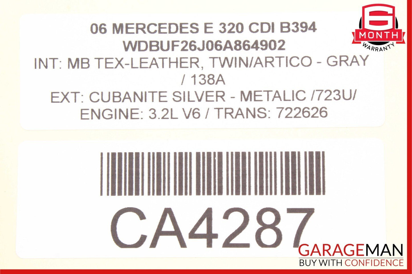 03-09 Mercedes W211 E320 E350 E550 Front Left Tweeter Speaker Cover Gray OEM