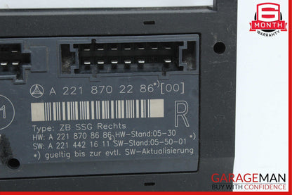 07-09 Mercedes W221 S550 Front Right Passenger Side Under Seat Control Module