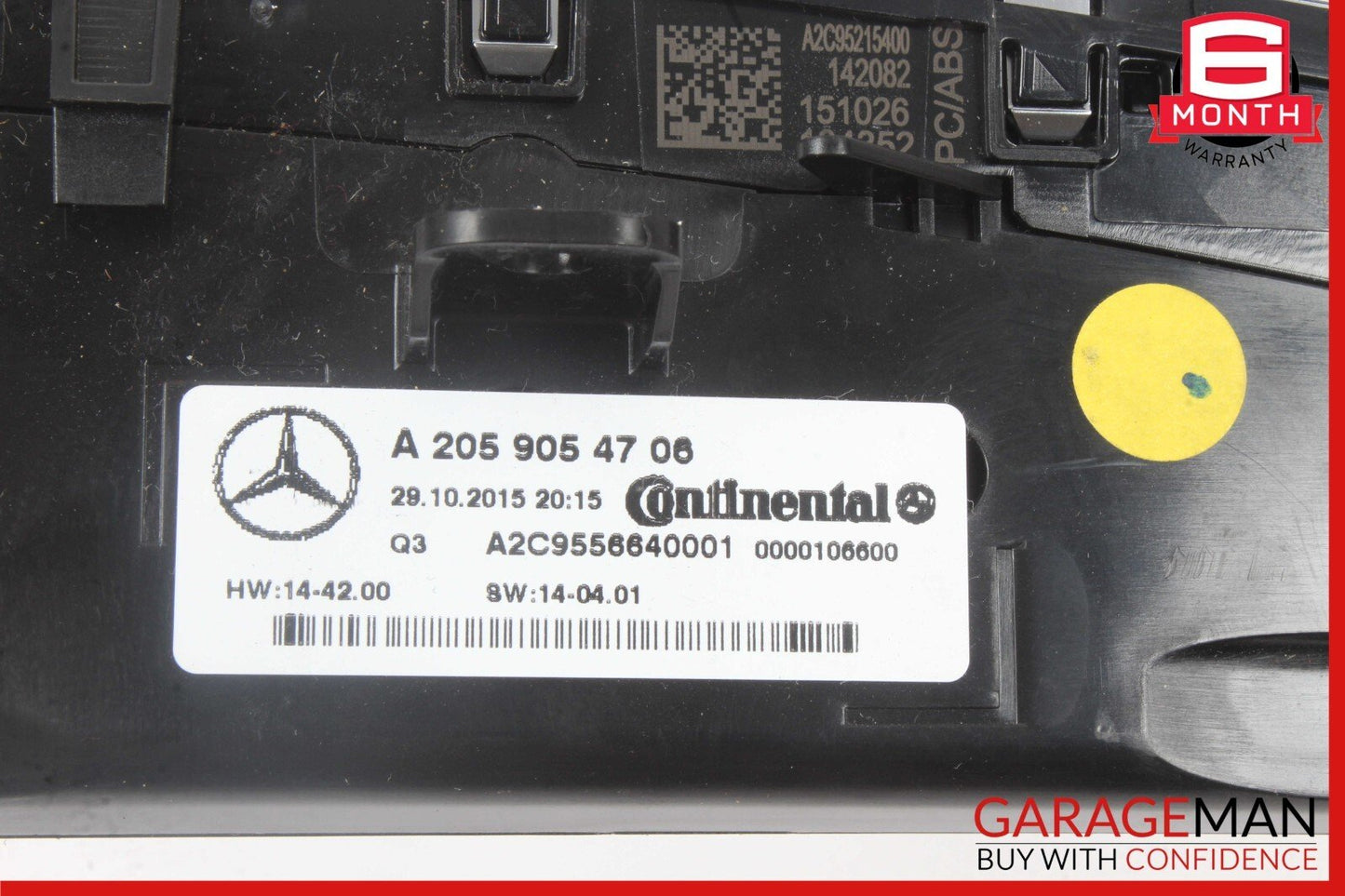 15-20 Mercedes W205 C300 C350e C400 A/C AC Heater Climate Control Switch OEM