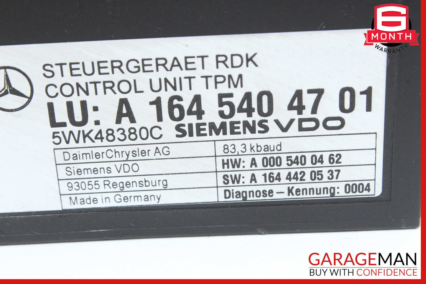 06-13 Mercedes W211 E320 R350 TPMS Tire Pressure Control 1645404701 OEM