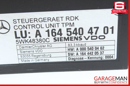 06-13 Mercedes W211 E320 R350 TPMS Tire Pressure Control 1645404701 OEM