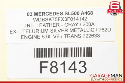 03-06 Mercedes R230 SL500 SL55 AMG Keyless Go Entry Door Antenna Module Assembly
