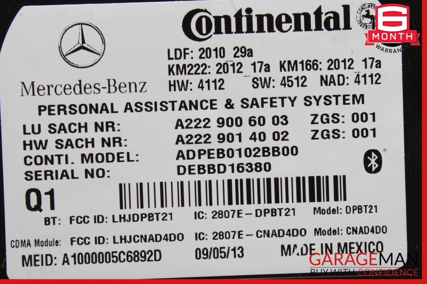 12-20 Mercedes C250 CLS500 GLA250 SL400 Communication Control Module Unit OEM