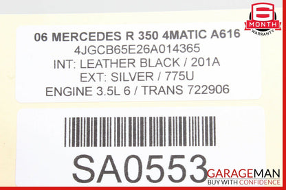 06-12 Mercedes W251 R350 Panoramic Sunroof Sun Roof Motor 1648201442 OEM