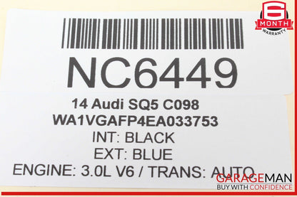 14-17 Audi SQ5 Rear Left Driver Side Exterior Door Handle Blue OEM