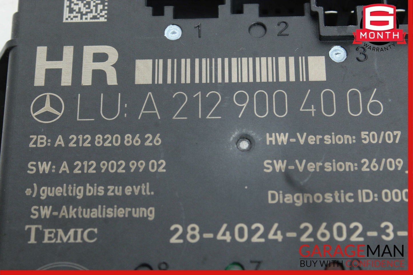 08-18 Mercedes W204 C250 C300 CLS550 Rear Right Side Door Control Module OEM