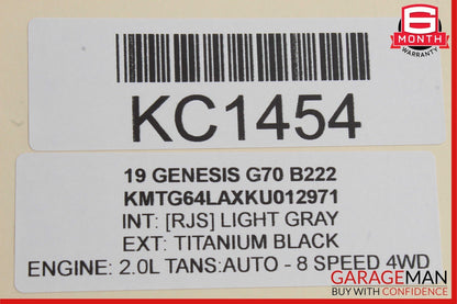19-21 Genesis G70 Front or Rear Door Speaker Lexicon 96330-J5200 OEM
