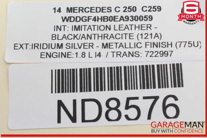08-14 Mercedes W204 C250 Front Right Passenger Side Window Regulator Motor OEM