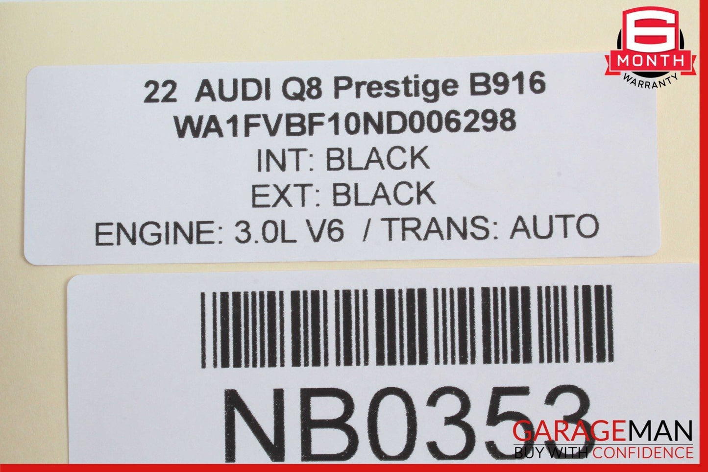 19-24 Audi Q8 Front / Rear Right Passenger Side Exterior Door Handle OEM
